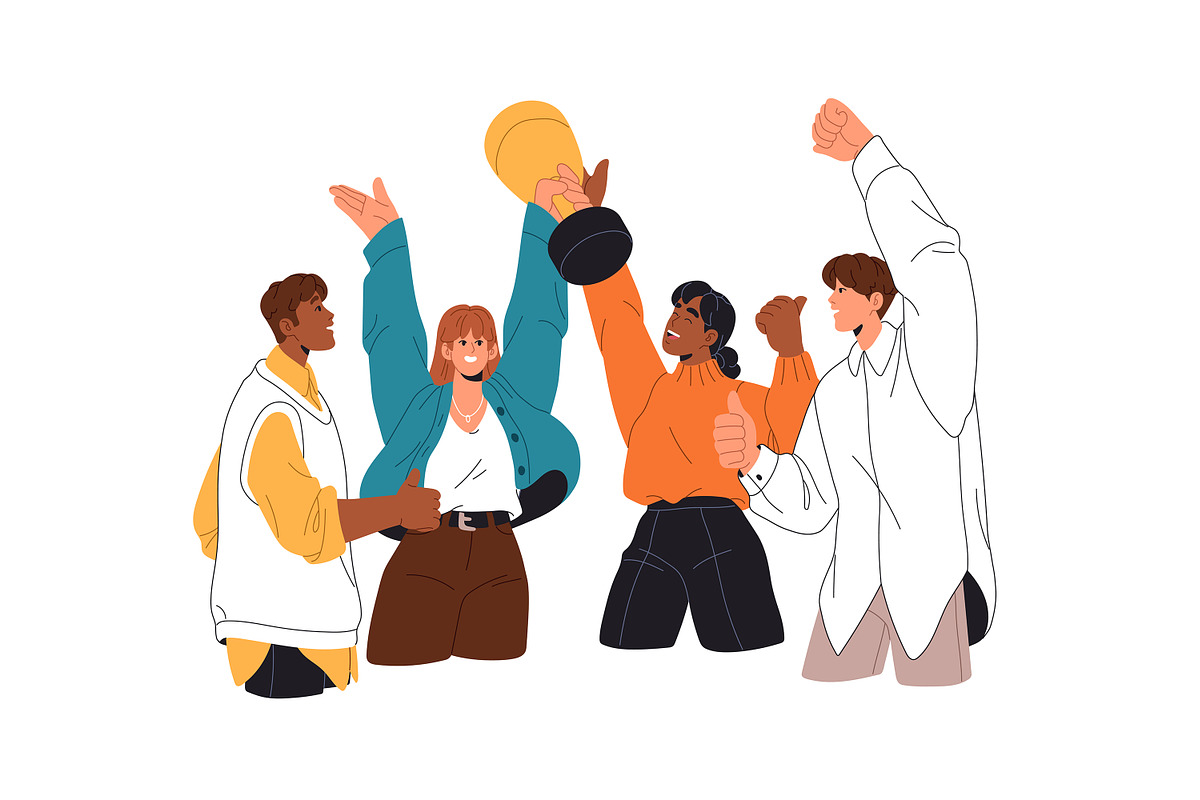 Business teams set. Work success, a Work Illustration by PaperTrident (Photo 4 of 9)
