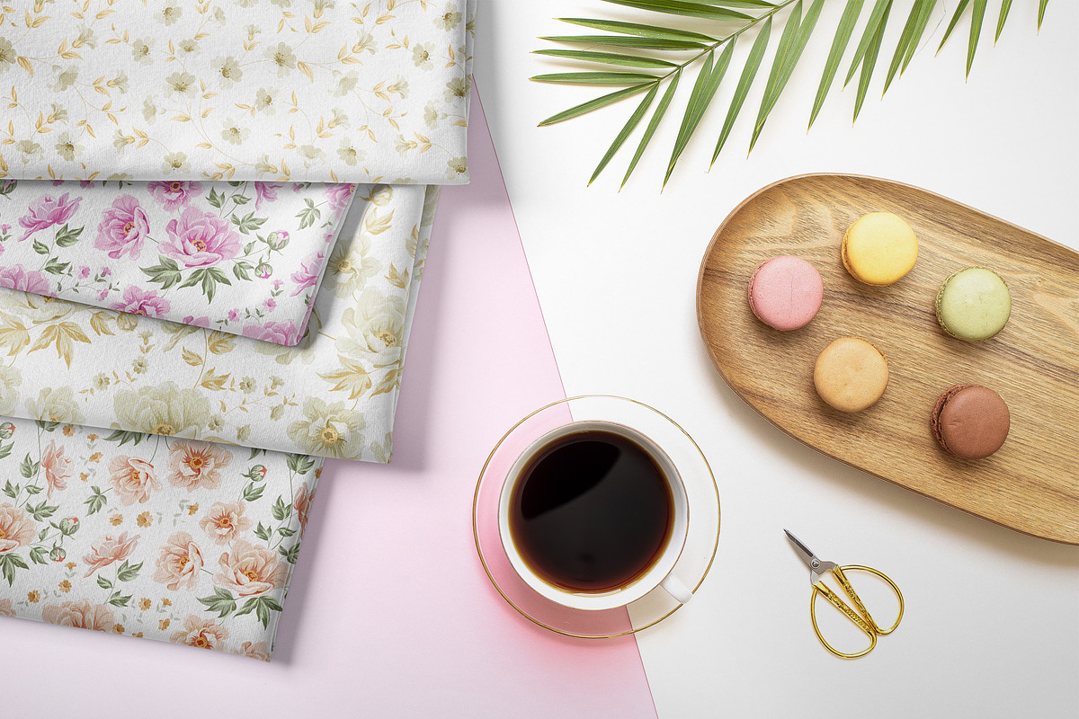 12 Best Vintage Floral Patterns Set preview 6