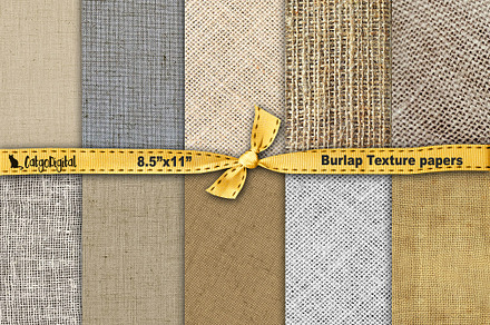 Burlap Texture Digital Papers 8.5x11