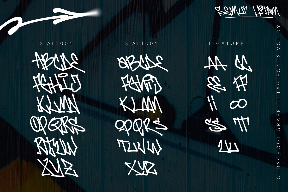 45 Bombing – Street Graffiti Font, a Blackletter Font by SemutHitam Creative (Photo 7 of 9)