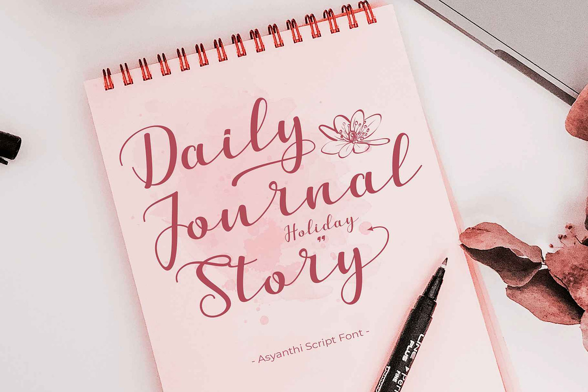 Asyanthi Script Handwritting Font, a Handwritten Font by Vampstudio (Photo 6 of 13)