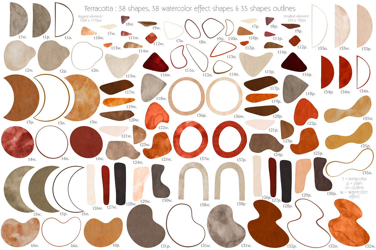 4 colors combinations of shapes, a Texture Illustration by marie dricot (Photo 6 of 14)