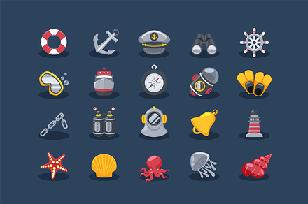 Sea Elements Icons