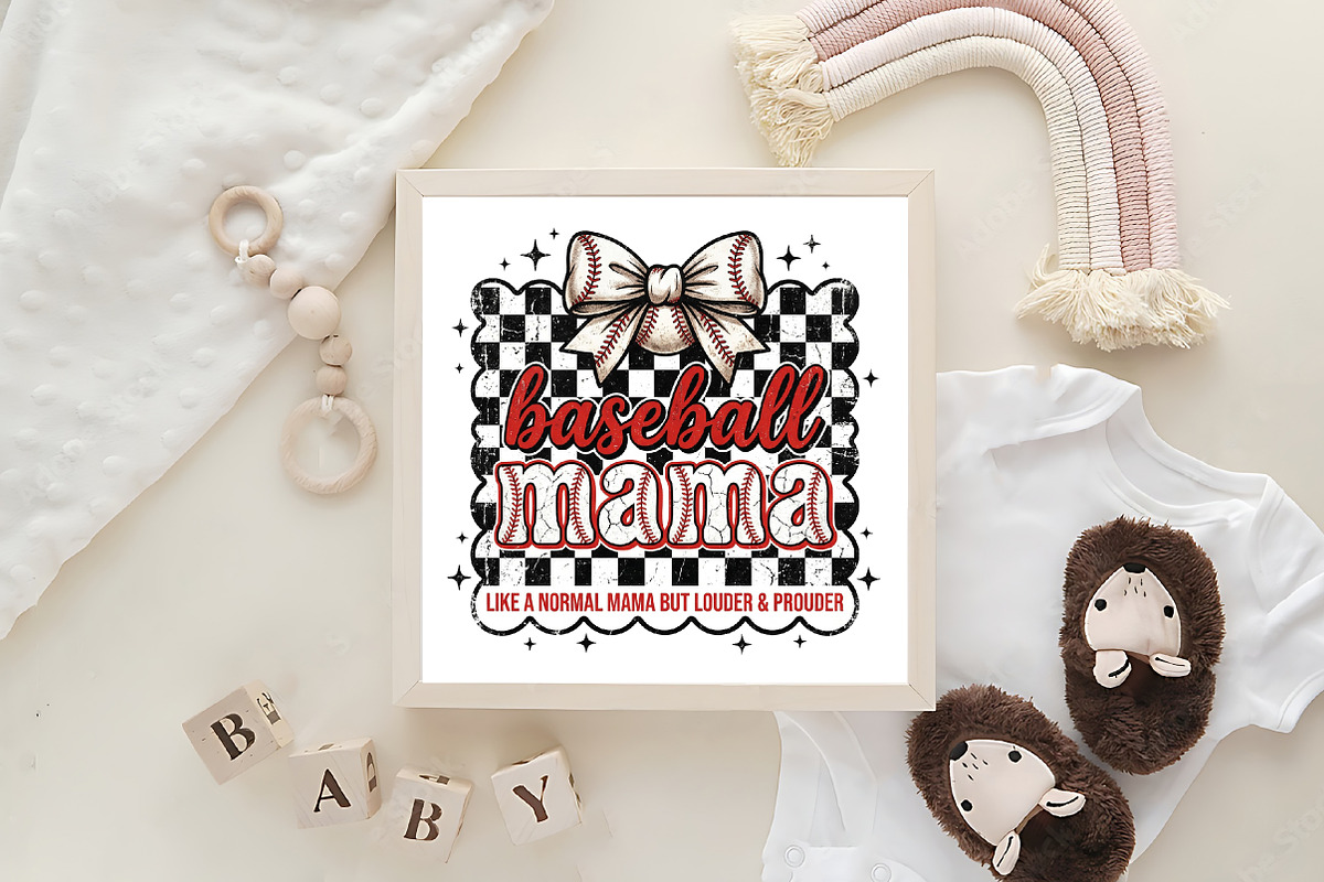 Coquette Baseball Mama Sublimation, a Work Illustration by CraftArtStudio (Photo 4 of 5)