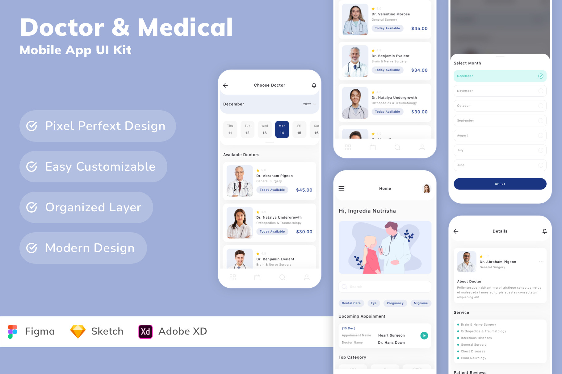 Doctor & Medical Mobile App UI Kit, an UI Kit Template by Betush