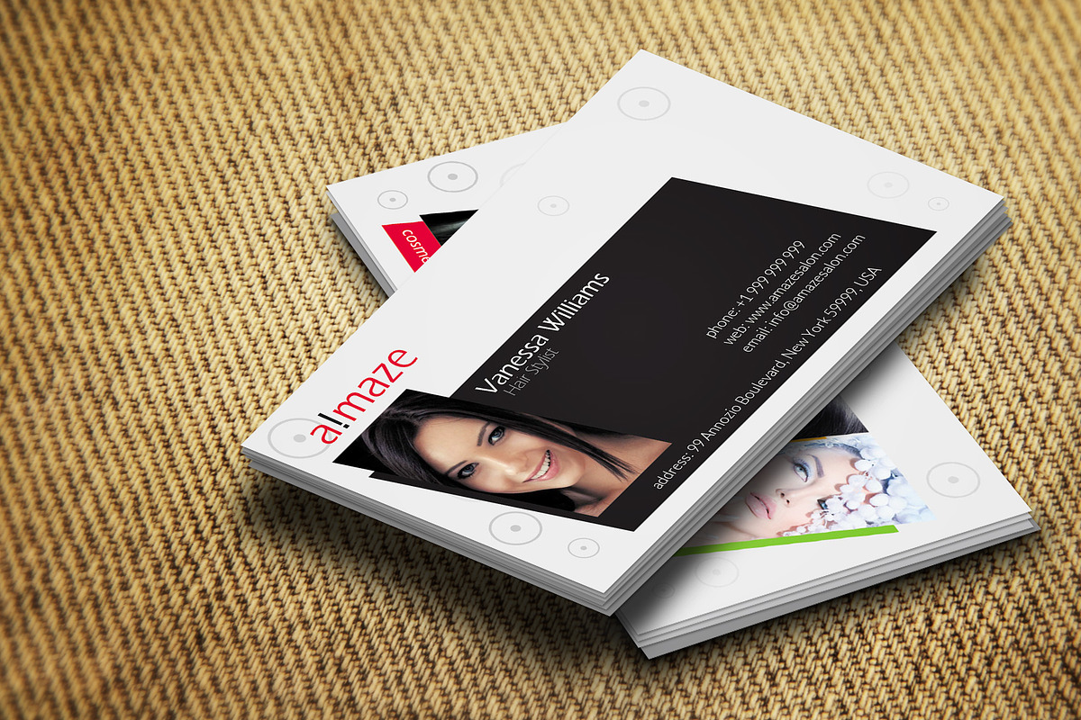 Beauty Card CM114, a Business Card Template by annozio (Photo 2 of 4)