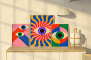 100 VISION EYE VECTOR POSTERS SET, a Texture Graphic by craftlove (Thumbnail 7 of 8)