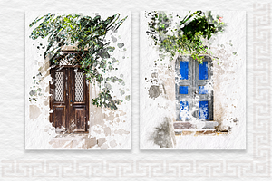 Graphic Bundle: Sunny Greek Facades