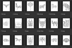 150 Animals For Adult Coloring Book