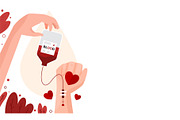 Blood donor day vector bundle, an Education Illustration by foxndeer (Thumbnail 4 of 4)