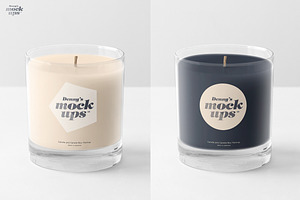 Candle In Gift Box Mockup