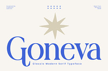 Goneva - Modern Serif Typeface Font