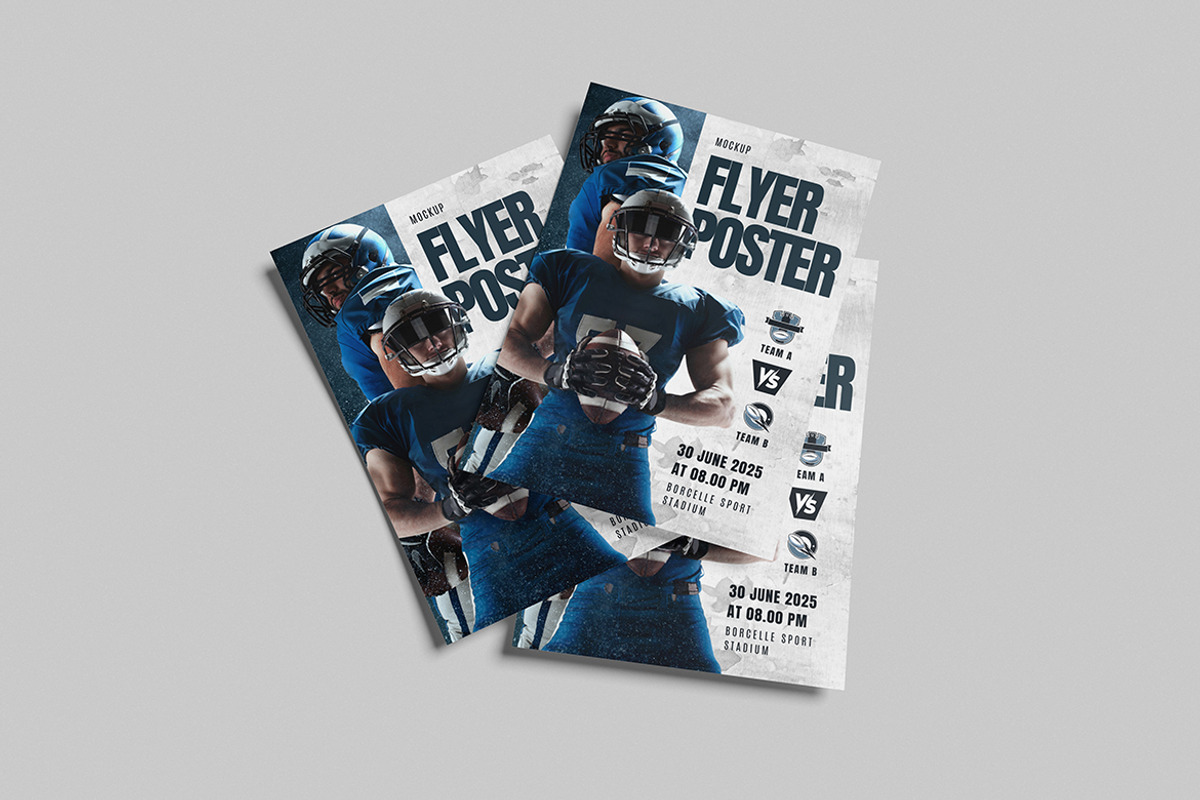 Flyer Poster Mockup, an Advertising Mockup by HanaSaka_Studio (Photo 2 of 5)