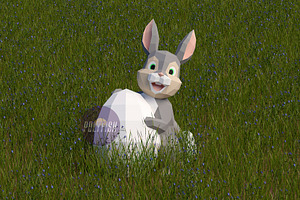 Easter Bunny Papercraft template