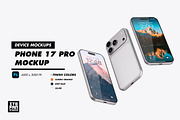 iPhone 17 Pro Mockup, an iPhone Mockup by itefan Studio (Thumbnail 1 of 3)