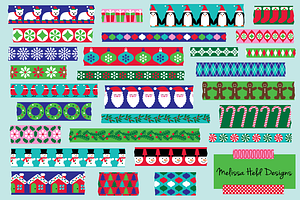 Christmas Washi Tape Clipart