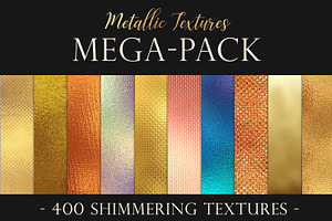 Metallic Textures Bundle, a Texture Graphic by Paper Farms
