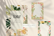 Tropical Flowers, Fruits and Leaves, a Decorative Illustration by Julia M. Watercolor (Thumbnail 8 of 14)