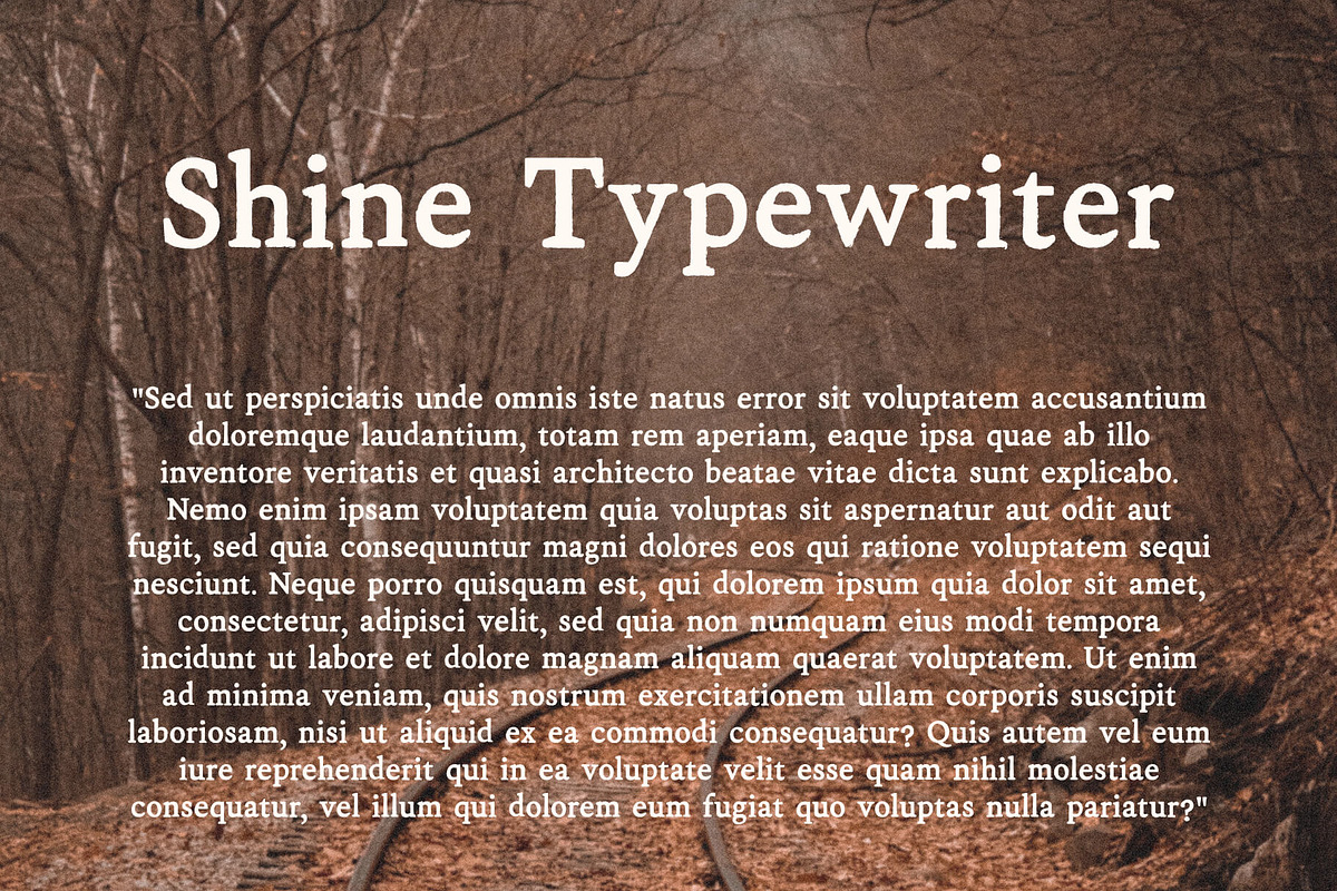 Shine Typewriter Serif Font, a Serif Font by Creativetacos (Photo 7 of 10)