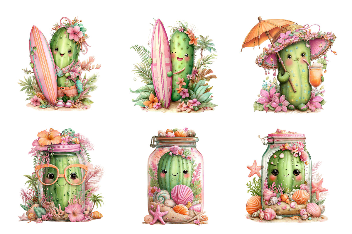 Summer Beach Pickles Clipart, an Illustration by Designworld (Photo 3 of 5)