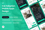 Cat Adoption UI Kit Template, an UI Kit Template by andrisetiawannn (Thumbnail 1 of 3)