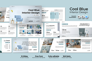 Blue Interior Design - Keynote, a Presentation Template by QR Design Studio