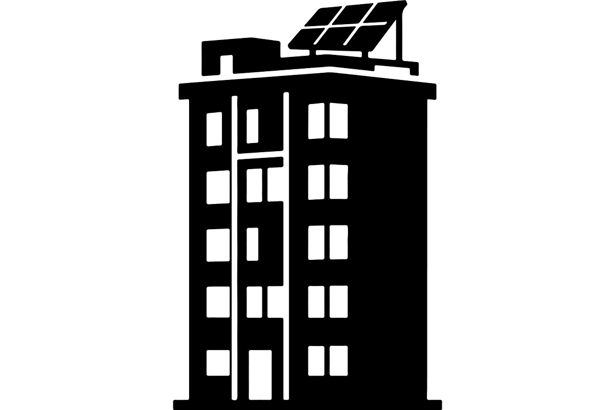 Solar Panel Building Silhouette, a Technology Illustration by balal (Photo 12 of 13)