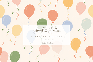 Kids Balloons Seamless Pattern PNG, a Pattern Graphic by Pati Charm Studio