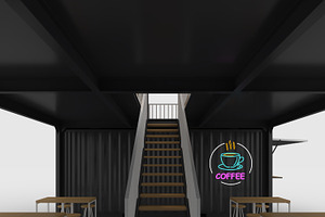 3D Model Container Cafe 2