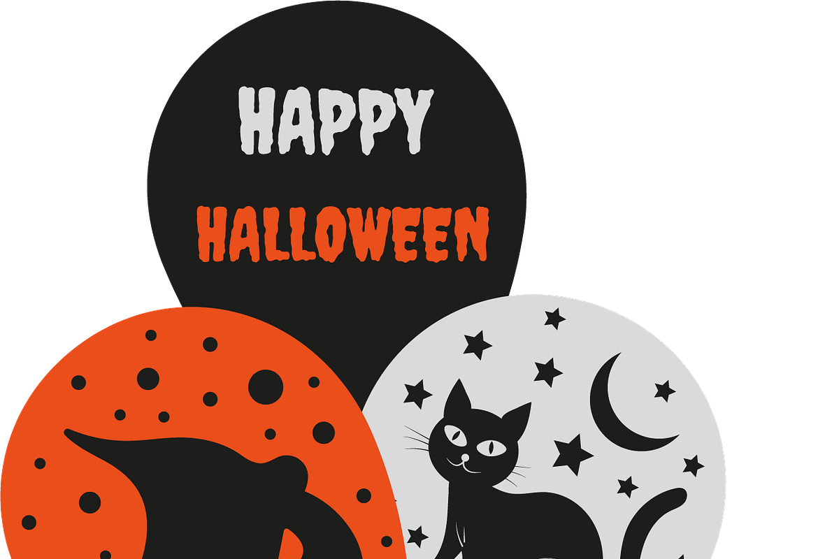 Halloween Balloons with Holiday Symb, a Decorative Illustration by JYa_Design