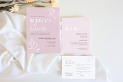 Dusty Rose Wedding Invite Template, an Invitation Template by Cottontail Paper Shop (Thumbnail 1 of 7)