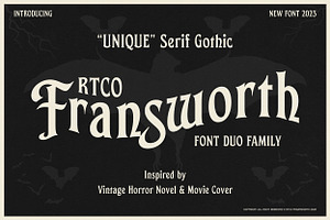 Fransworth - Vintage Horror Typeface