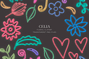 Embroidered flowers clipart, an Illustration by AS Studio (Thumbnail 5 of 5)