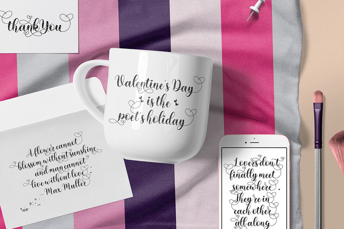 Rainy Love | Lovely Calligraphy, a Script Font by Almeera Std (Photo 9 of 10)