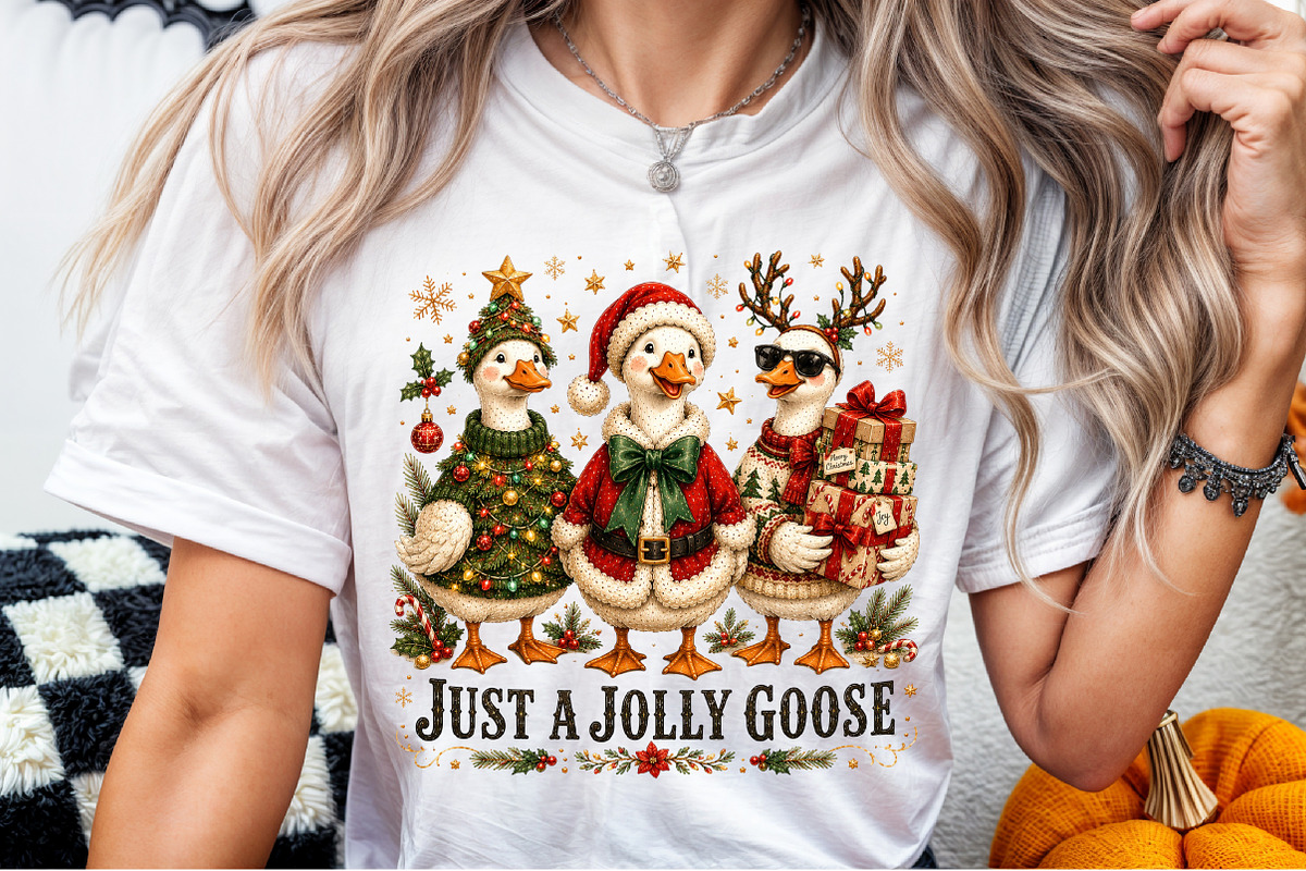 Just a Jolly Goose,Christmas Goose, a Seasonal Illustration by Sublimation Artist (Photo 6 of 9)