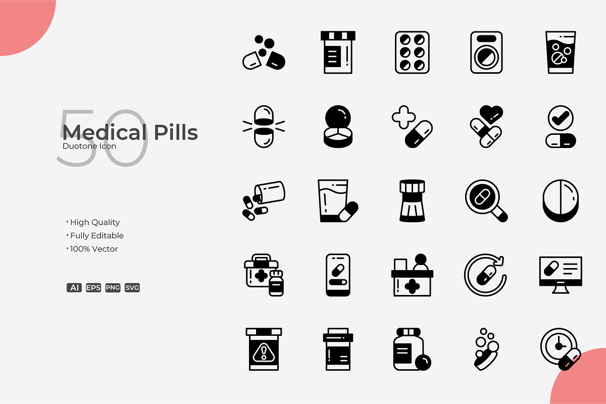 Medical Pills Duotone Icons, an Icon by Bloodline