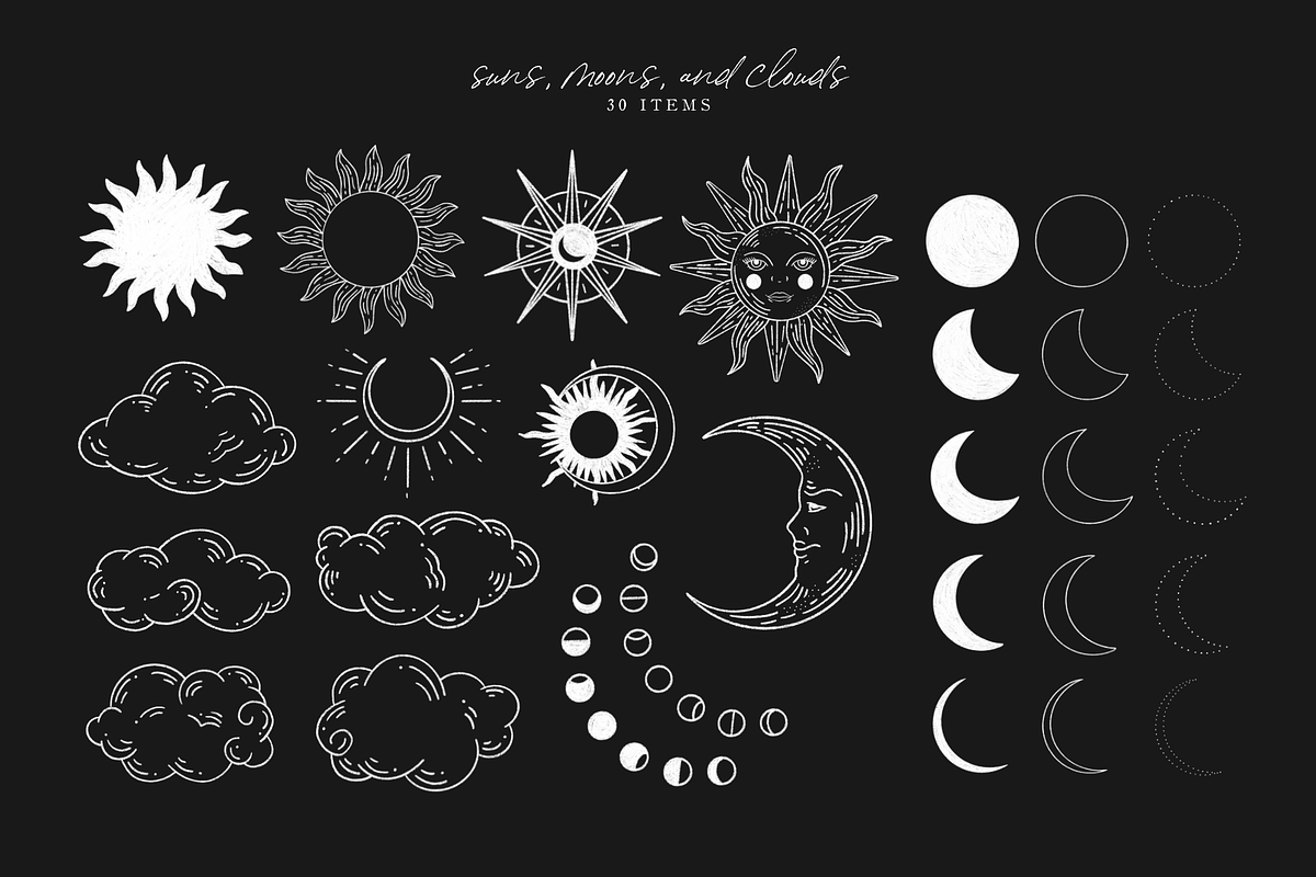 Celestial Magic Logo & Branding Art, a Texture Illustration by FEM Creative Studio (Photo 7 of 10)