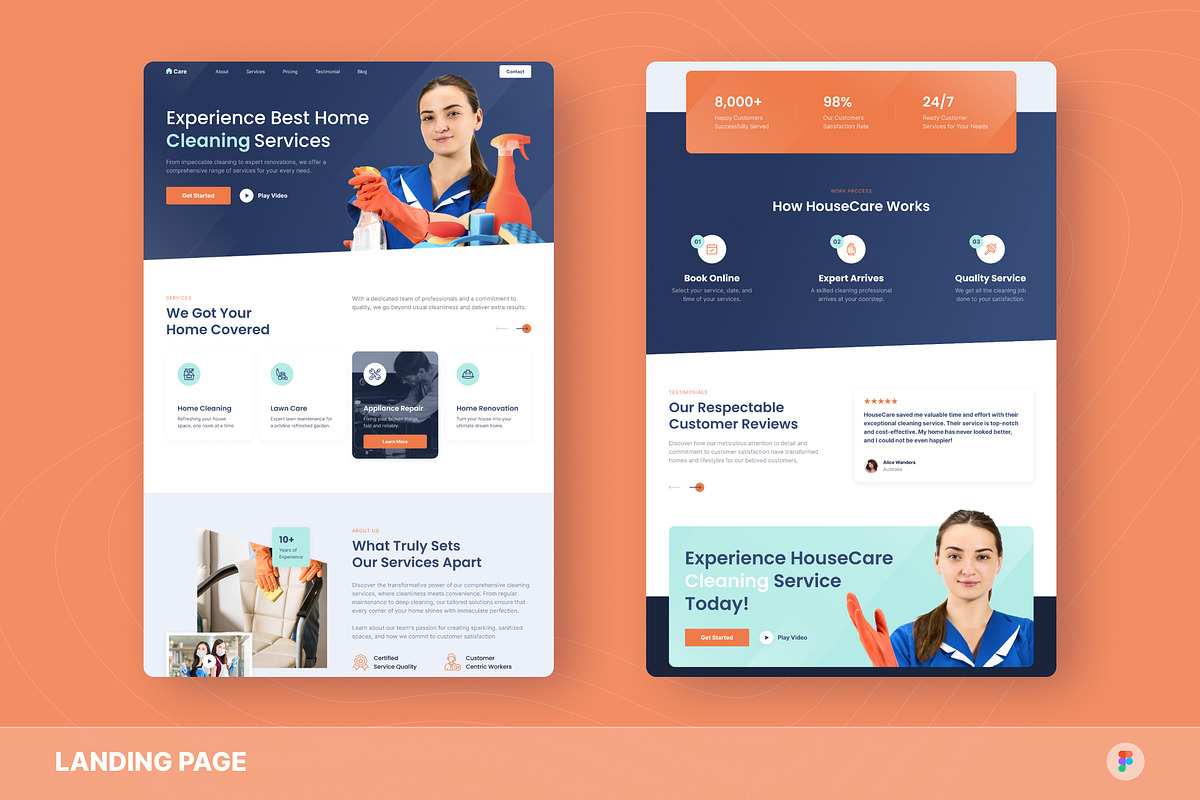 Home Service Landing Page, an UI Kit Template by Studio Delapan (Photo 3 of 3)