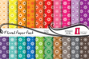 Floral Digital Paper Pack