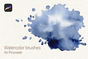 Watercolor Brushes for Procreate App, a Brush Add-On by Canatic (Thumbnail 1 of 9)