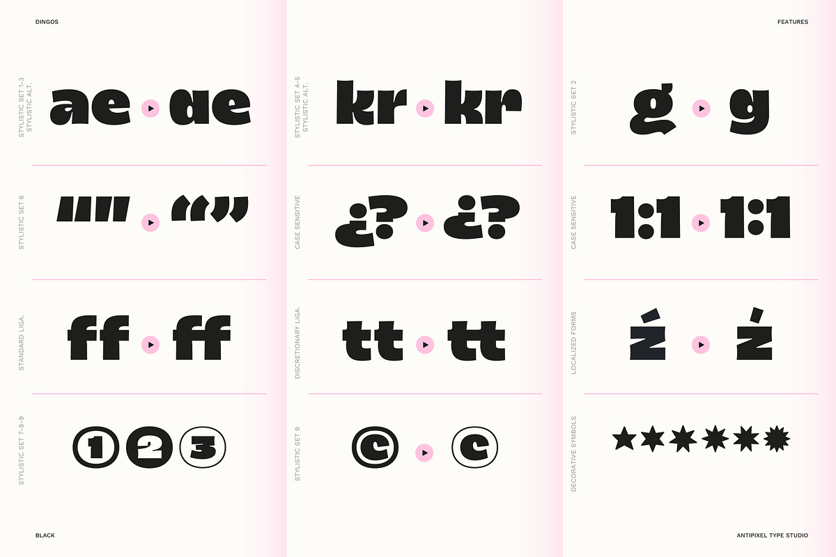 Dingos | Compact Chunky Display Sans, a Sans Serif Font by Antipixel Type Studio (Photo 9 of 16)