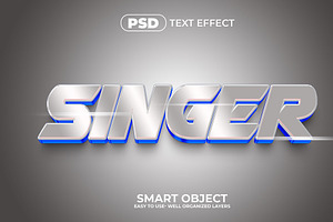 Singer 3D Editable Text Effect Style