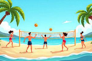 Create a dynamic cartoon flat vector, a Photo by LOGOCREATIVE