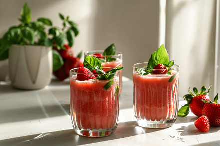 Strawberry Smoothie glass