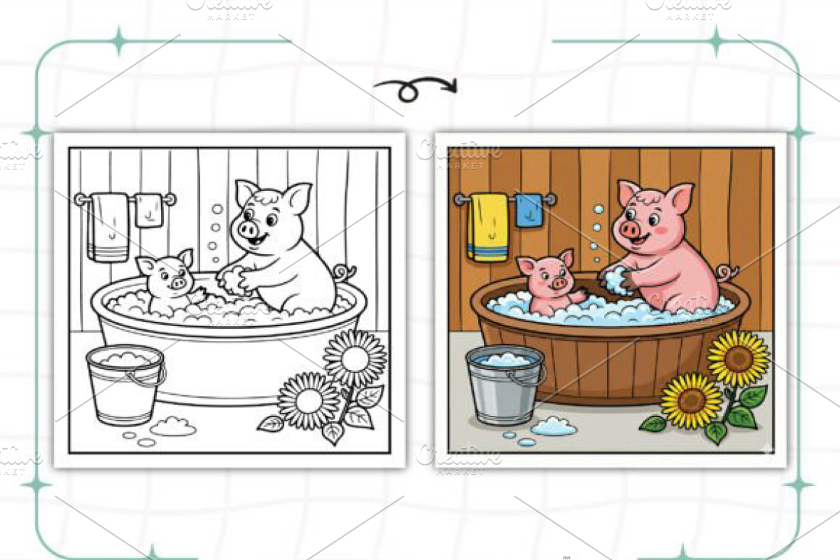 Bold Easy Mom Moments Coloring Pages, a Decorative Illustration by Ink Gallery (Photo 4 of 9)