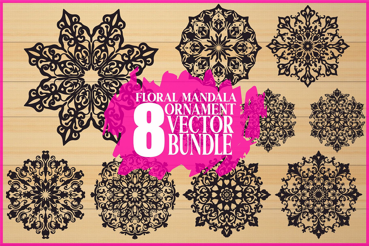 Floral Ornament Mandala Bundle, an Illustration by Artivon (Photo 1 of 9)