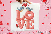 Crochet Yarn Valentine Love PNG, a Seasonal Illustration by YA Design (Thumbnail 1 of 4)