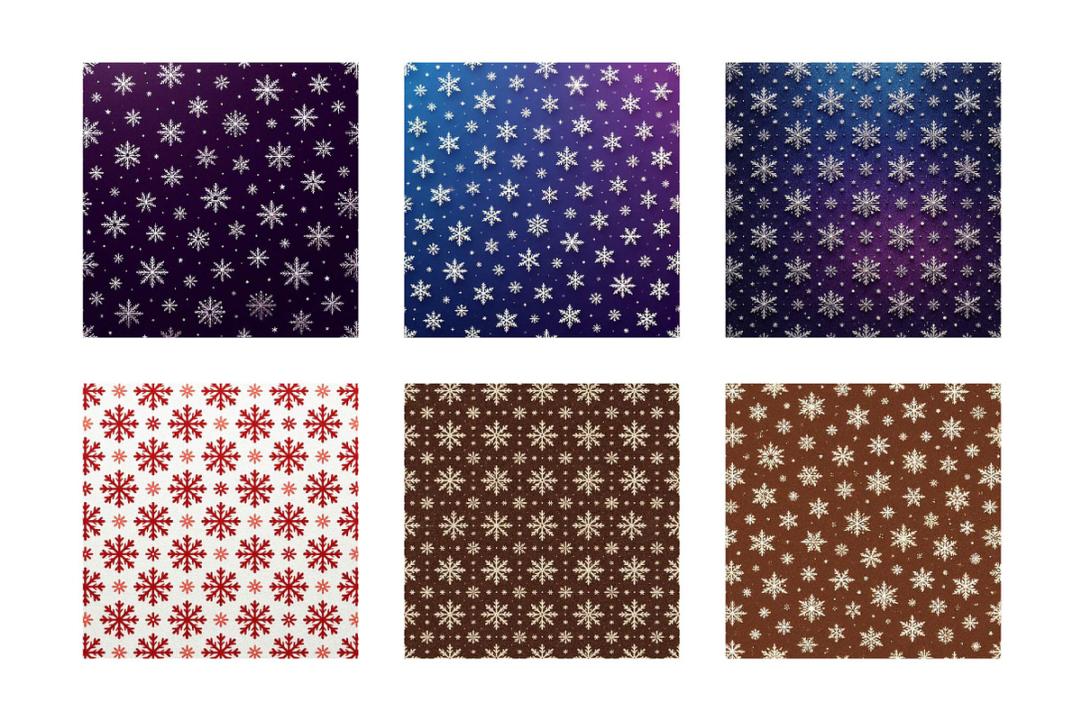 Christmas Snowflake Digital Paper, a Pattern Graphic by fashionaddict (Photo 5 of 6)