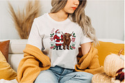Vintage Highland Cow Santa Christmas, a Graphic by Designking (Thumbnail 4 of 4)