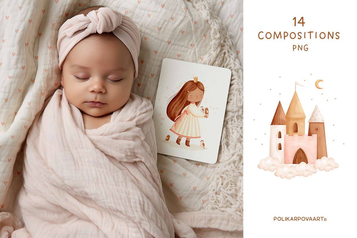 The Little Princess baby collection, a Decorative Illustration by polikarpovaart (Photo 8 of 20)